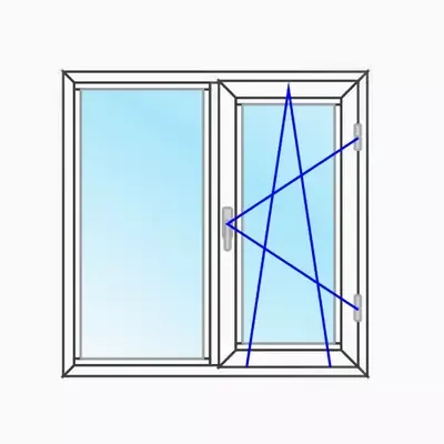 پنجره آلومینیومی ۱ در ۱ بازشو یک طرفه دو حالته
