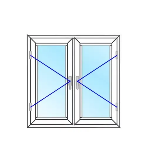 پنجره یک در یک دو سمت بازشو