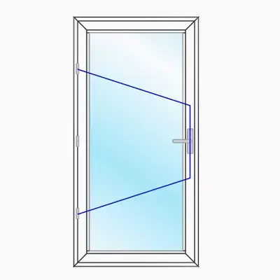 درب آلومینیومی تمام شیشه ۱ در ۲